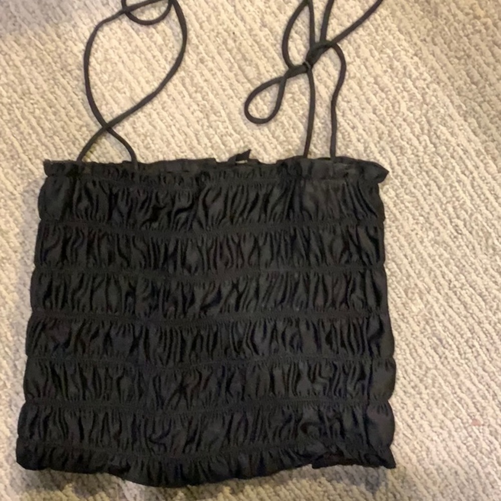 Black scrunchy cami